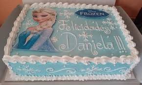 pastel de elsa frozen