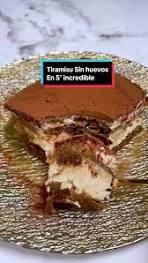 tiramisú fácil sin huevo